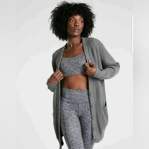 Athleta West End Oversized Cardigan in Grey Size XL